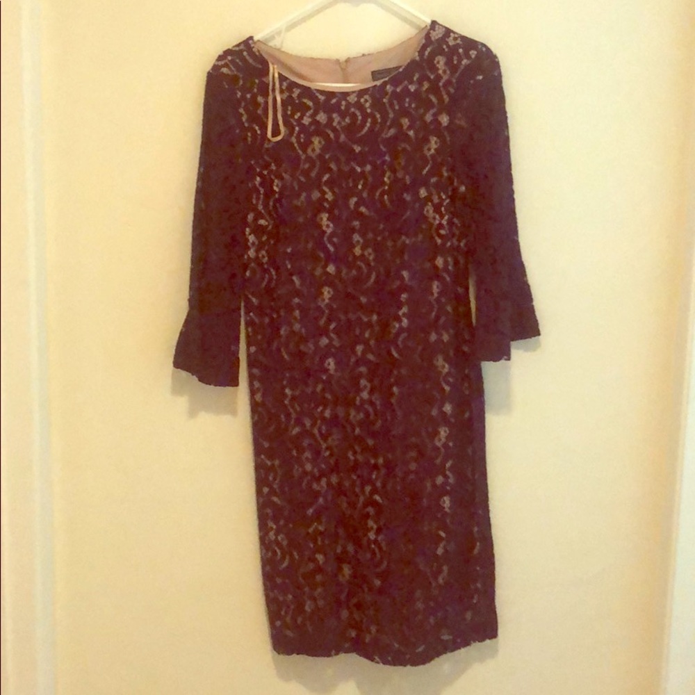 Jessica Howard purple lace bell sleeve dress